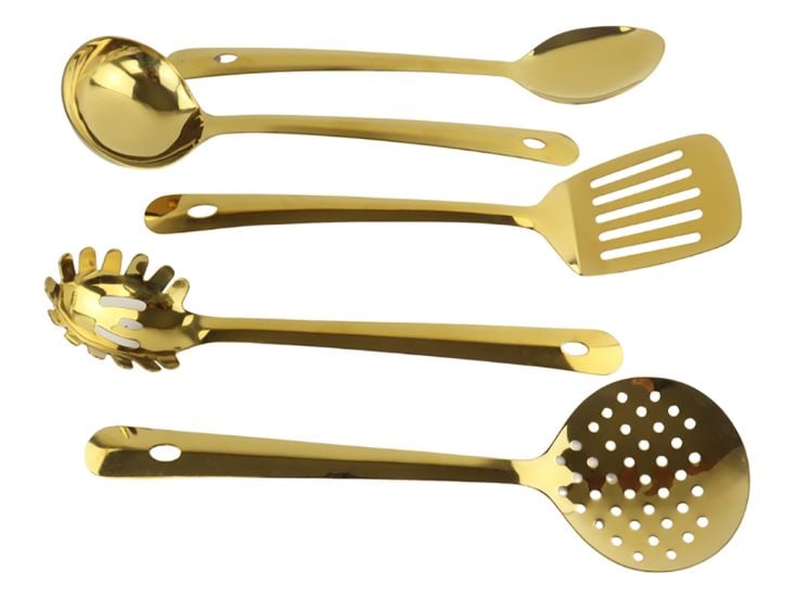 Orange85 Gold 5-teiliges Küchenutensilien Set