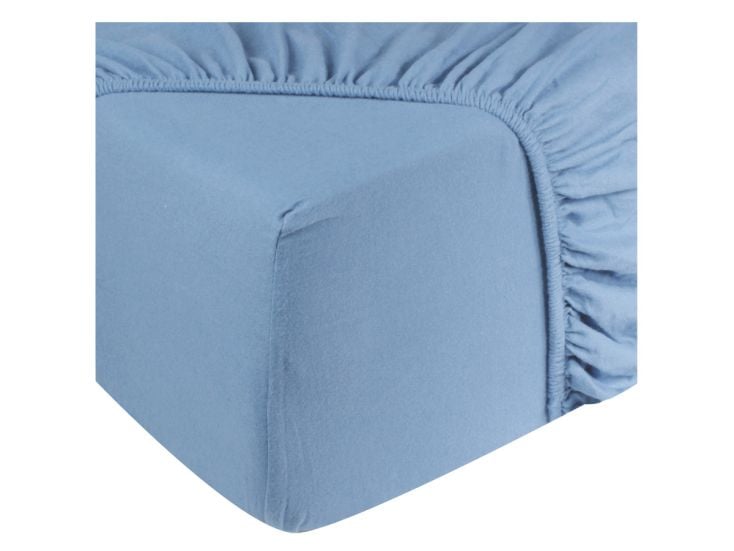 DoubleDry Flanel 90x200 cm spannbettlaken - hellblau