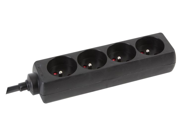 HQ-Power EB4STB25HQ 4-fach Leiste mit Schrumpf - 1,5 Meter