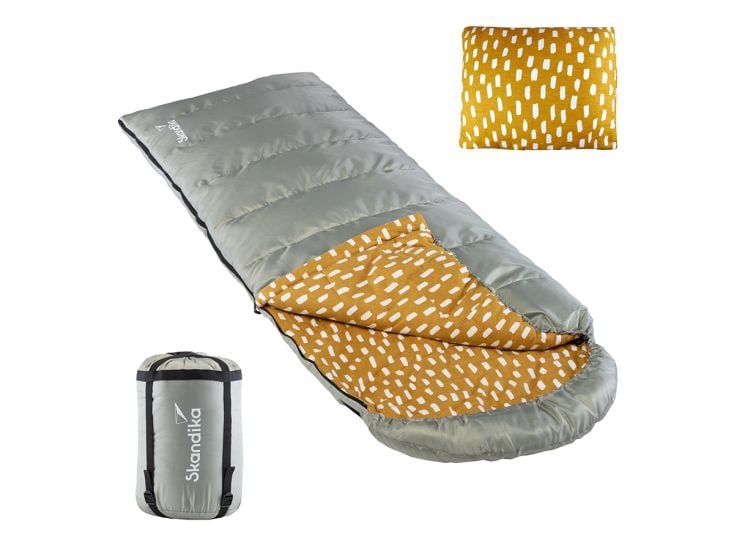 Skandika Dundee Sleepyhead L Schlafsack mit Kopfkissen - Silver