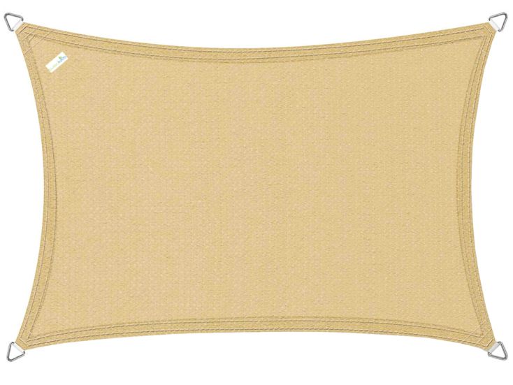 Buitenkado 4x5m sand beige sonnensegel mit befestigungsset