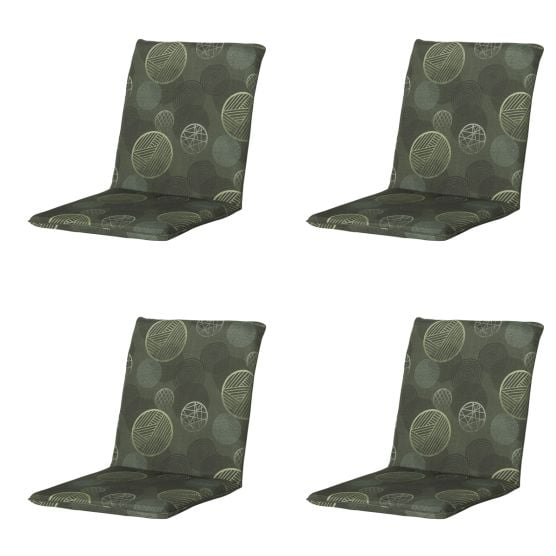 Stapelbare Stuhlkissen Madison Circle grün – 4er-Set