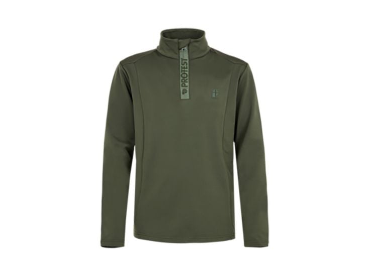 Protest Rewillowy Jr Jungen 1/4 Zip Top - Thyme