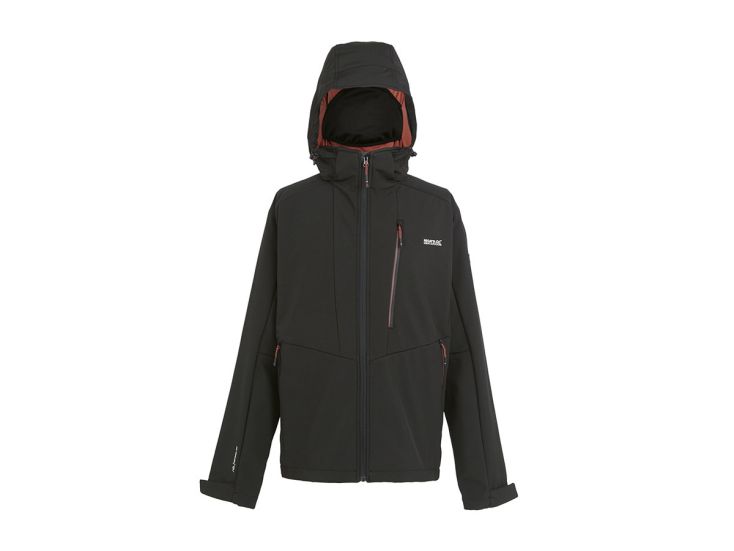 Regatta Hewitts X Herren Softshelljacke - Black Red Ochre