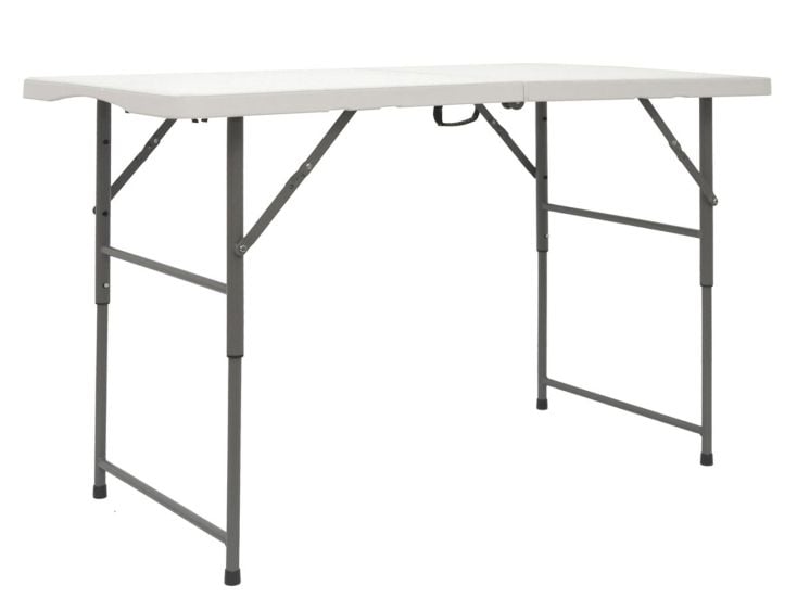 AMANKA 122x60 weißer Gartentisch