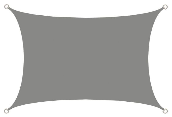 AMANKA 2 x 3 wasserabweisendes Polyester Sonnensegel - Grey