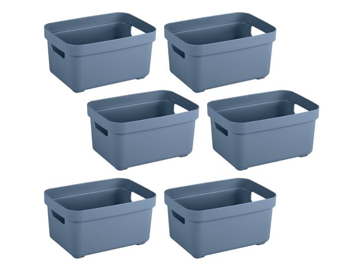 Sunware Sigma Home 2,5 liter Set von 6 Lagerbox - Dark Blue