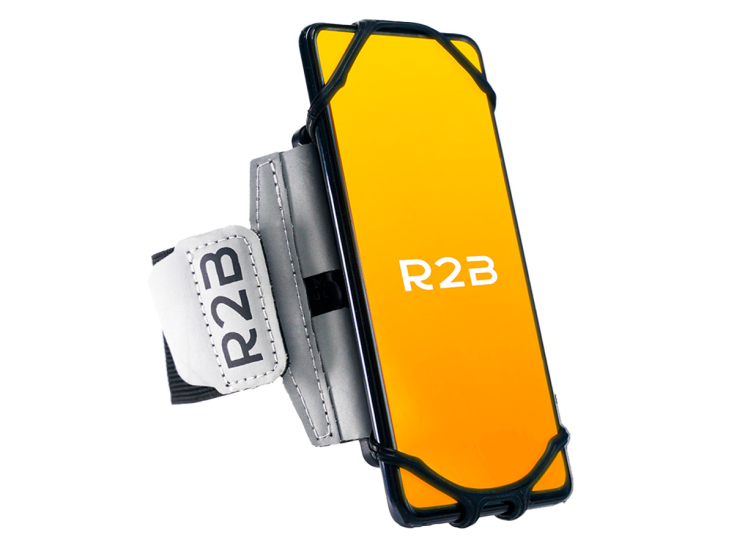 R2B Sportarmband 360 Grad Rotation - bis 6,5 Zoll - Silber