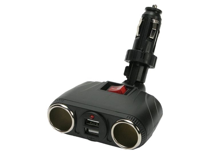 All-ride-Steckdose dual & 2 USB