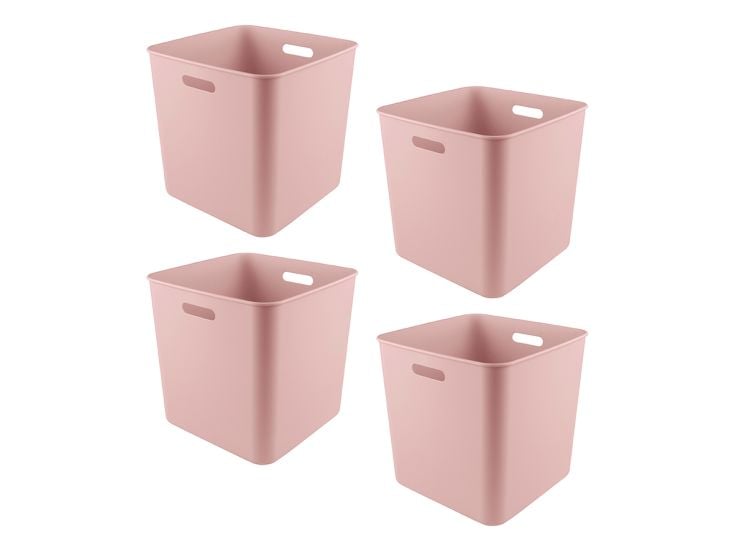 Sunware Sigma home 25 Liter Pink cube box - Set von 4