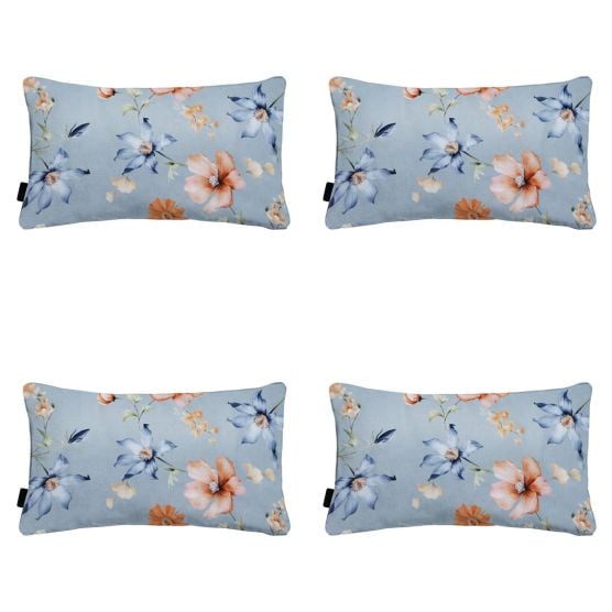 Madison Florina blaues Dekokissen - 4er-Set