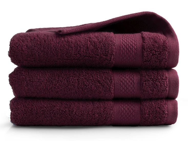 DoubleDry Hotel 70 x 140 cm 3er-Set Handtüchern - Bordeaux