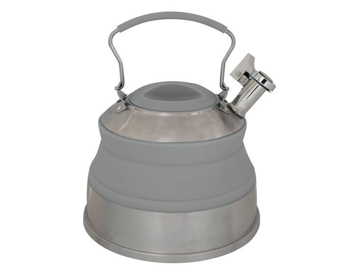 Eurotrail Faltbarer Wasserkocher 2L - Flötenkessel - Grau