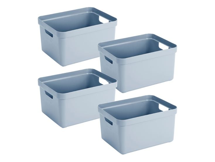 Sunware Sigma home 32 Liter Set von 4 Aufbewahrungsbox - Blue