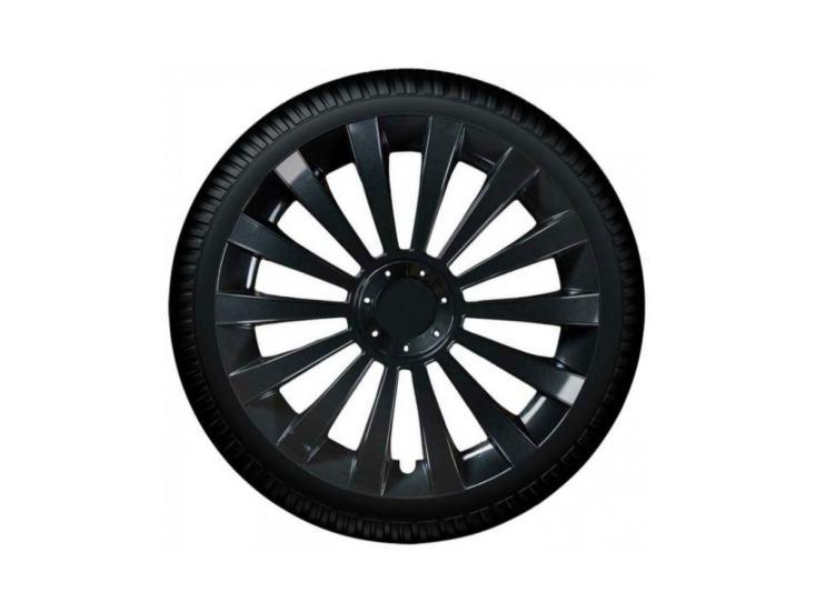 Tip-it 14 Zoll Satz mit 4 schwarzen Radkappen