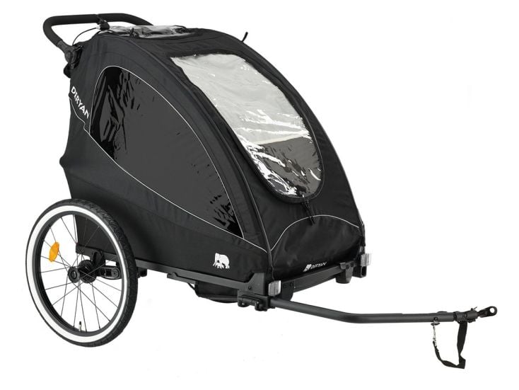 Deryan Luxus 3-in-1 Fahrradanhänger - Black