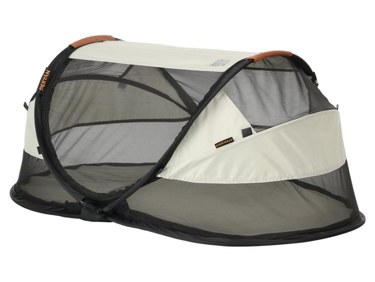 Deryan Baby Luxe Reisebett mit Ledergriffen - Ivory