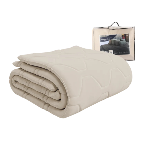 Happybed Taupe Bettdecke - 200 x 200 cm