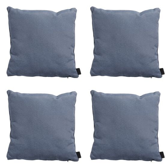Dekokissen Madison Panama in Saphirblau – 4er-Set