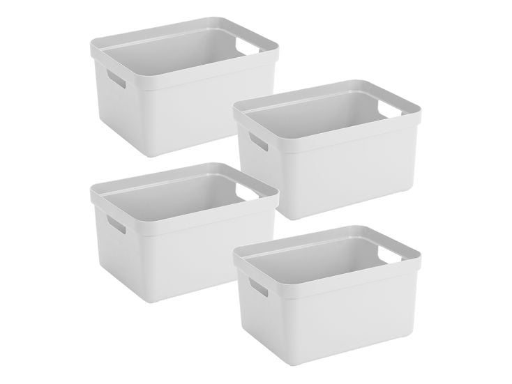 Sunware Sigma home 4er-Set 32 Liter Aufbewahrungsbox - White