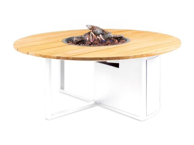 Cosi Fires Cosiloft 120 round Feuertisch - White/Teak