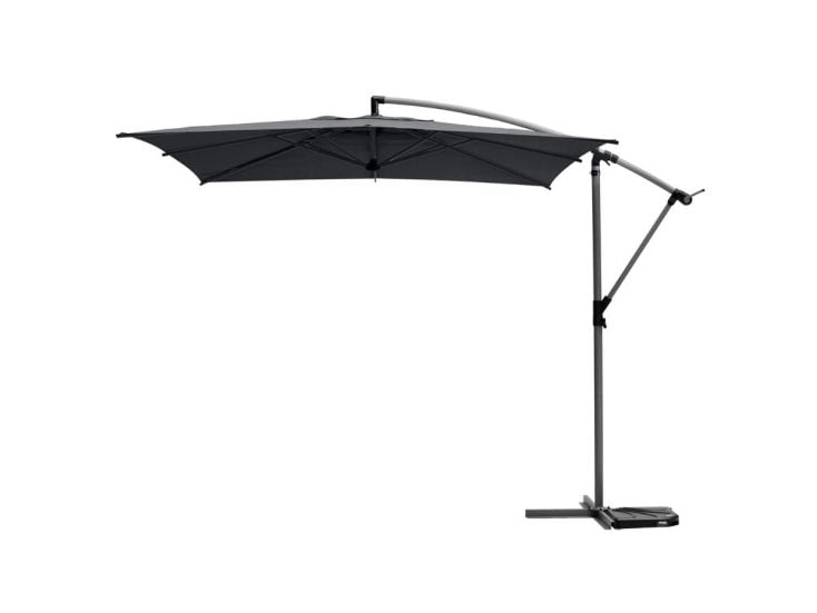 Hesperide HIXA Sonnenschirm mit Ständer - Black