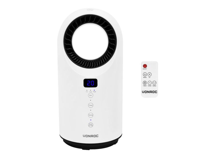 Vonroc 1500 watt Bladeless Elektroheizung - White