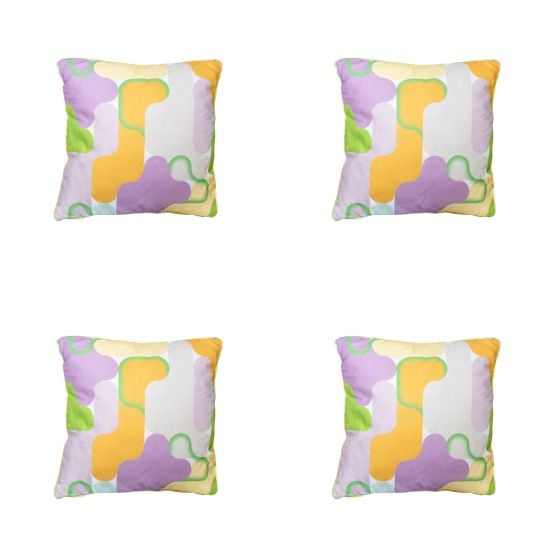 Lila Dekokissen Madison Grafi - 4er-Set