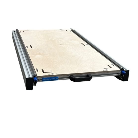 Aluminium-Schiebegestell 80x60 cm mit 9 mm Multiplexboden