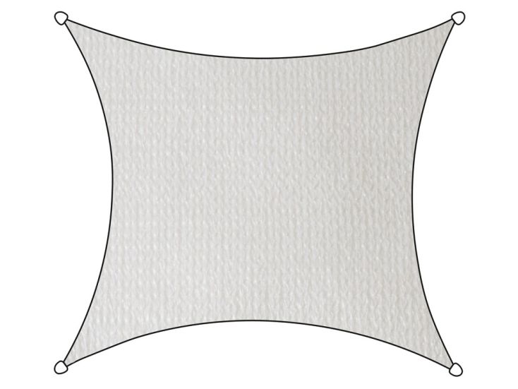 Livin'outdoor Iseo HDPE 3,6 x 3,6 Meter Schattentuch - White