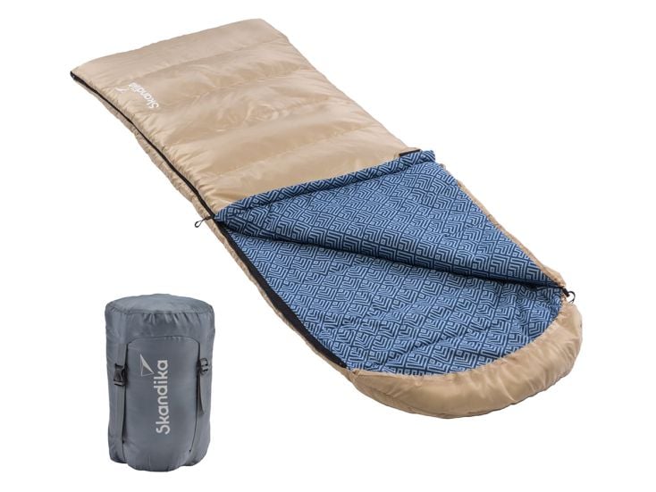 Skandika Dundee Beige RV Links Flannel Schlafsack