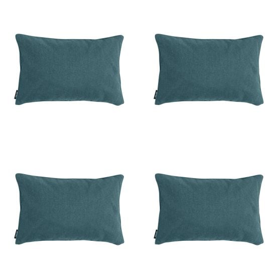 Madison Sea Blue Canvas Eco+ Dekokissen - 4er-Set