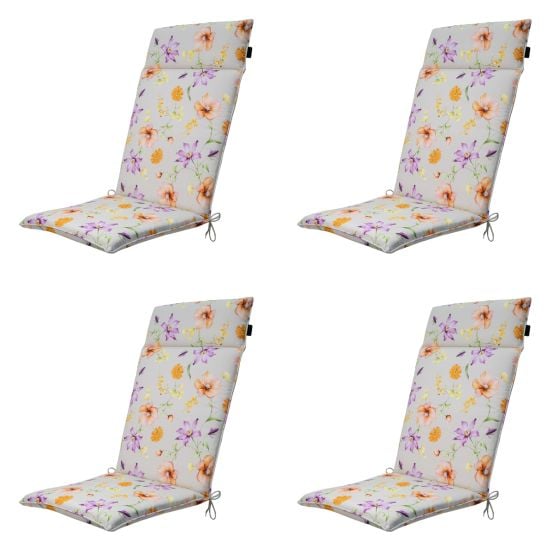 Madison Florina lila Gartenstuhlkissen - 4er-Set