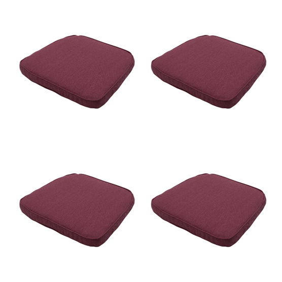 Madison Bordeaux Canvas Eco+ Sitzkissen - 4er Set