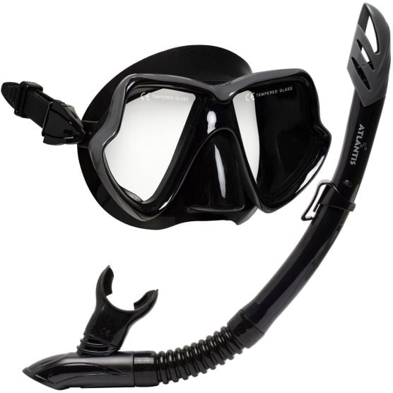 Atlantis Java Erwachsene Schnorchel-Set - Black