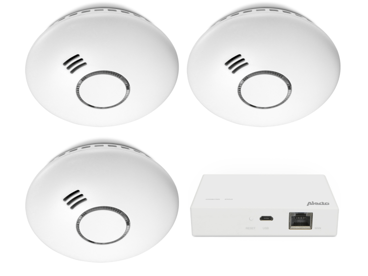 Alecto SMART-SMOKE10 Set mit 3 Rauchmeldern
