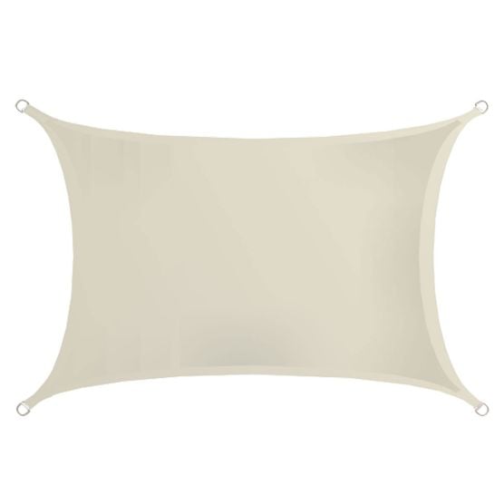 AMANKA 2 x 3 wasserabweisendes Polyester Sonnensegel - Beige
