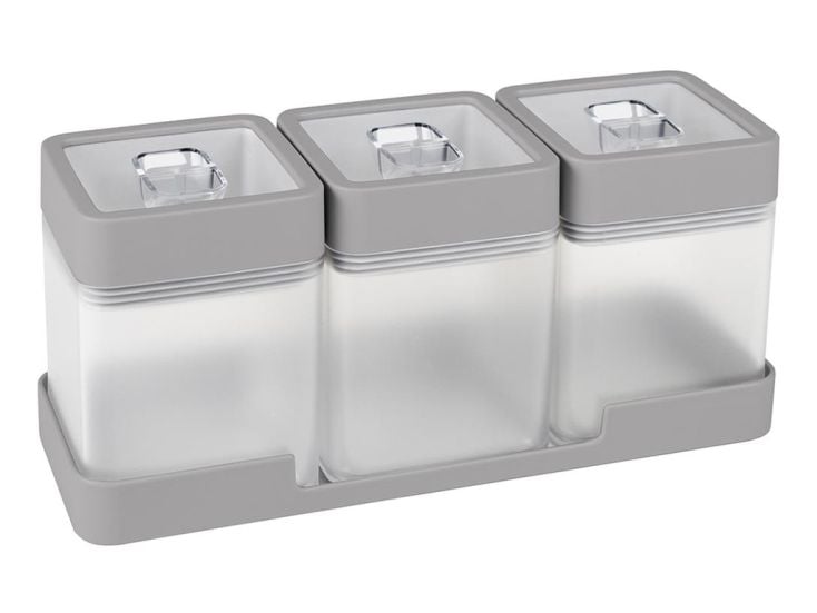 Sunware Sigma home 0,6 Liter 3 Vorratsbehälter mit Tray