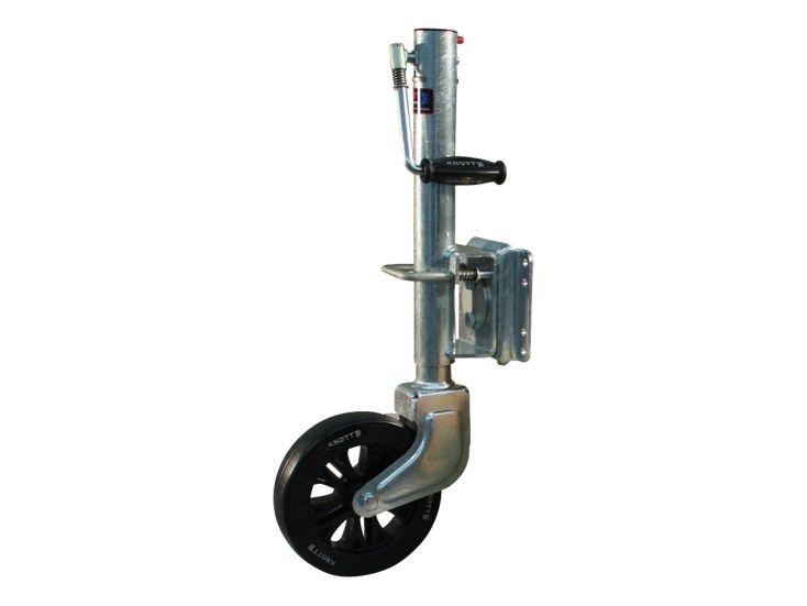 Knott 51 mm wegklappbar Stützrad mit Stahlfelge