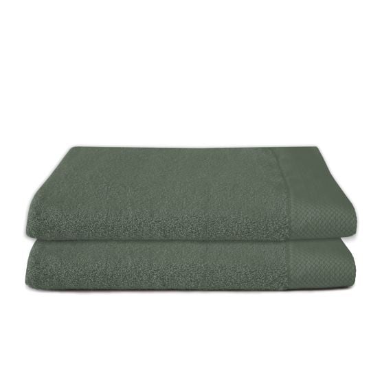 Seahorse Pure 70 x 140 cm 2er-Set Duschetüchern - Dark Green