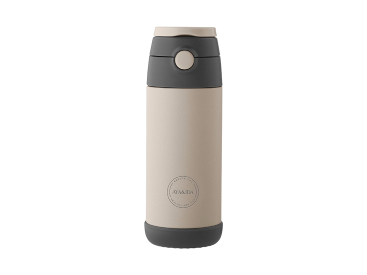 AYA&IDA 350 ml Kinder Thermosflasche mit Strohhalm - Cream