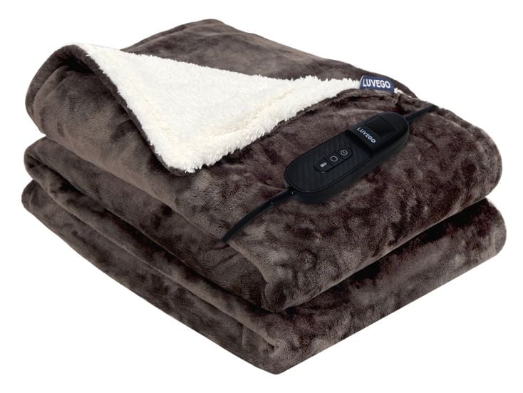 Luvego Fleece/Sherpa Heizdecke - Dark Brown
