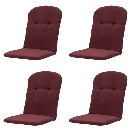 Madison Panama Bordeaux Schalensitzkissen - 4er Set