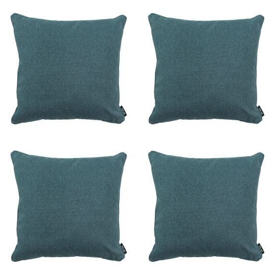 Madison Sea Blue Canvas Eco+ Dekokissen - 4er-Set