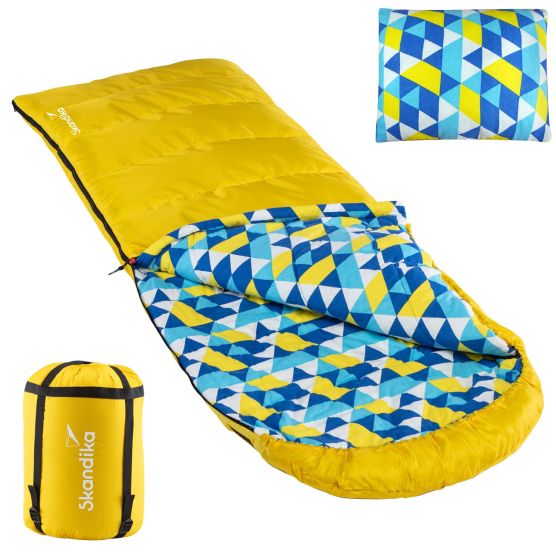 Skandika Dundee Sleepyhead L Schlafsack mit Kopfkissen - Yellow