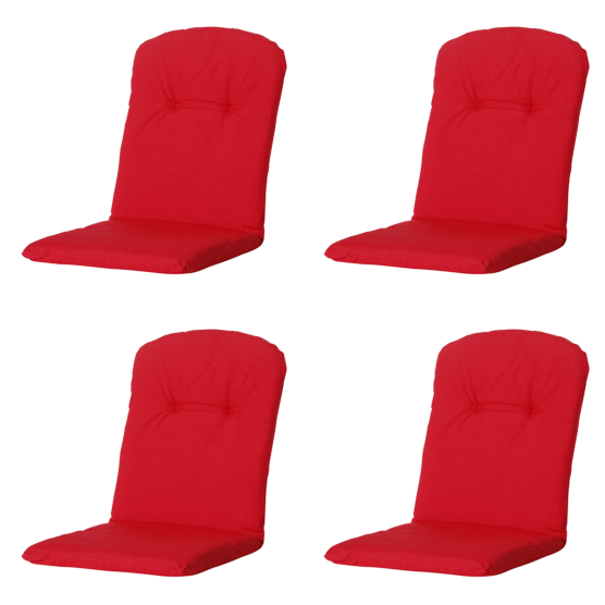 Madison Panama rotes Schalensitzkissen - 4er-Set