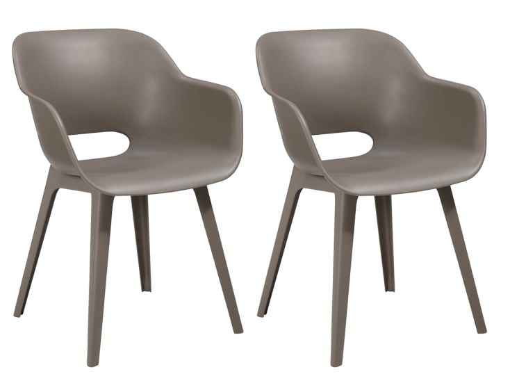 Keter Akola Set von 2 Gartenstuhle - Taupe