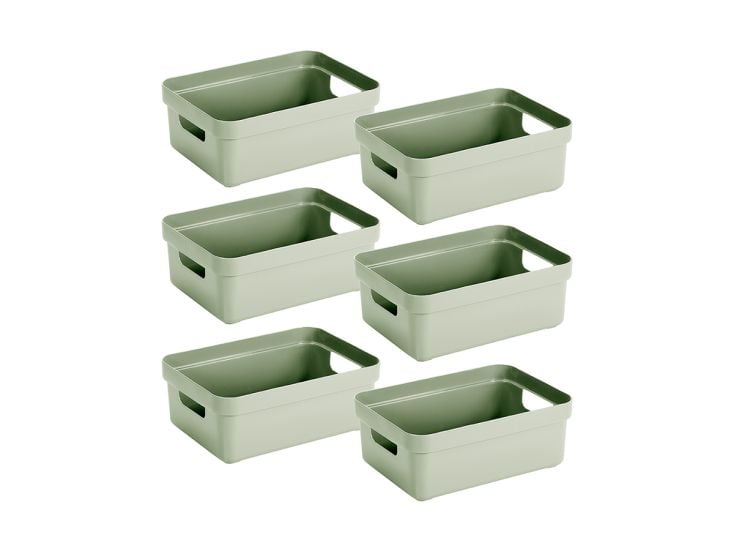 Sunware Sigma home 9 Liter green Aufbewahrungsbox - Set von 6