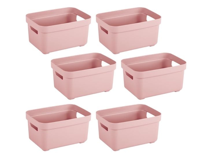 Sunware Sigma Home 2,5 liter Set von 6 Lagerbox - Pink