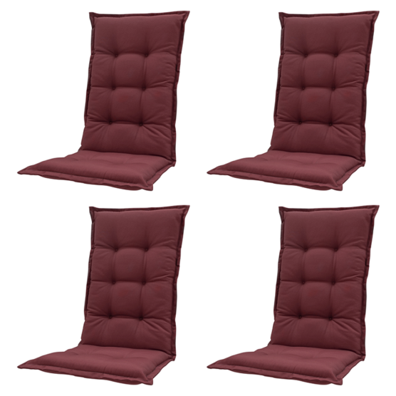 Madison Panama bordeaux Gartenstuhlkissen - 4er Set